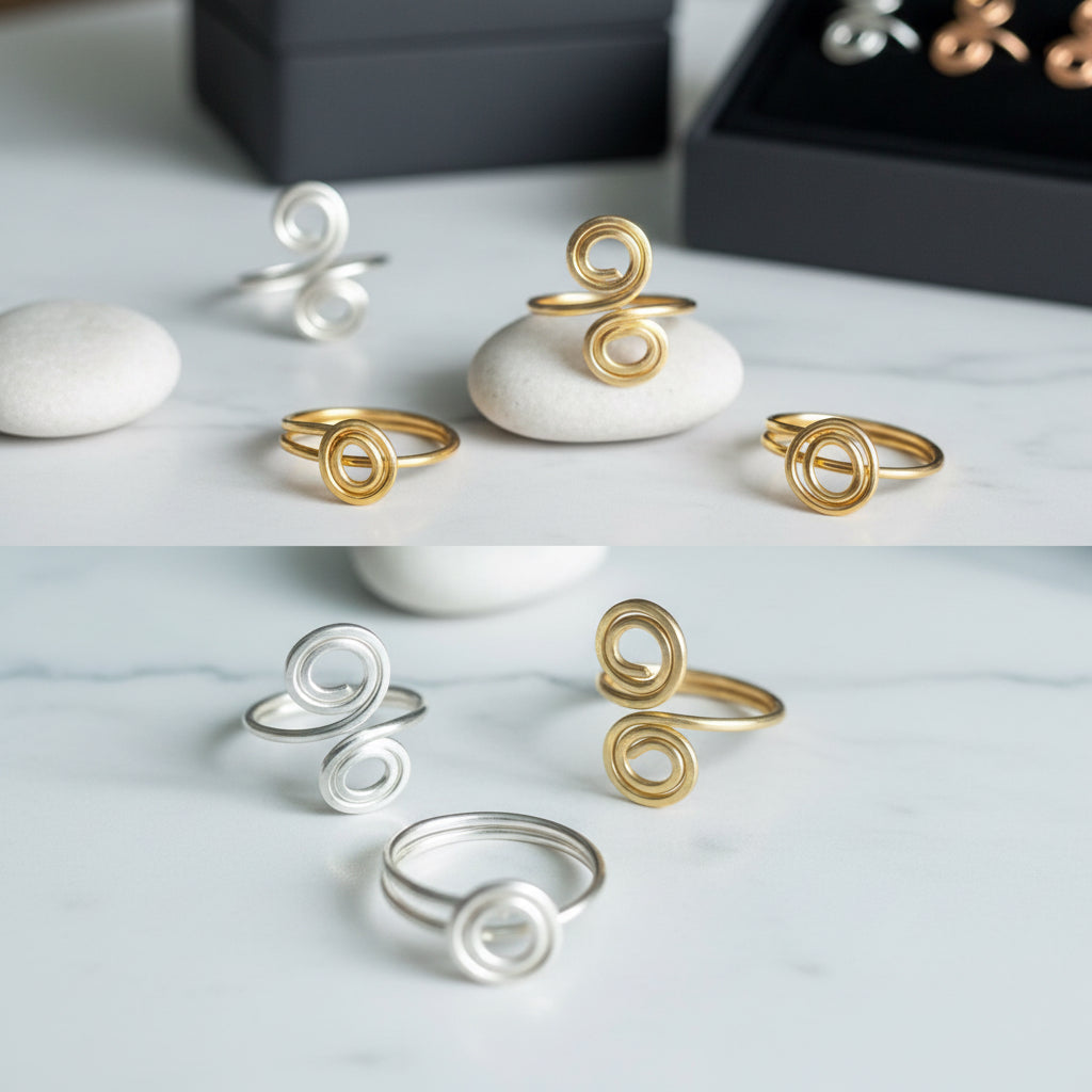 Handcrafted Copper Wire Rings