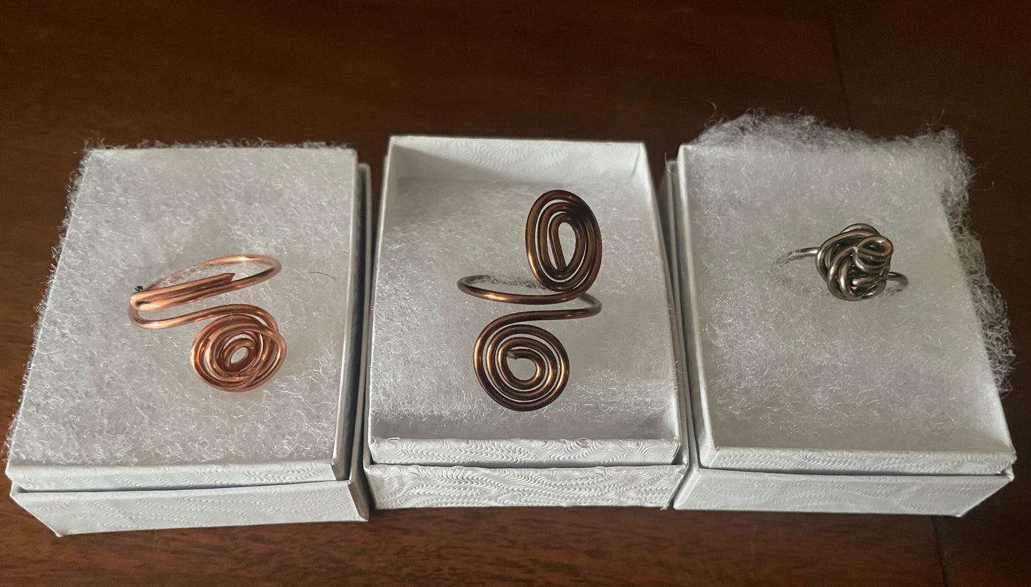 CUSTOM Copper Wire Rings